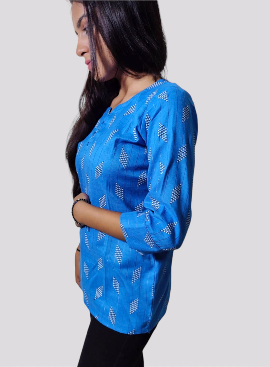 Printed Khadi Top side view